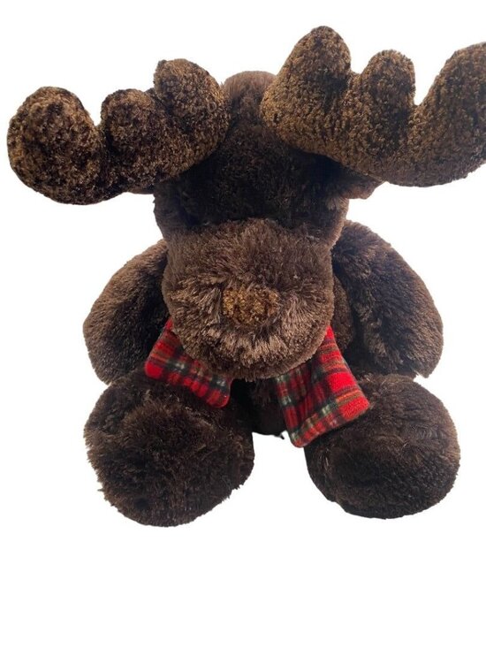 Unbranded Other - Moose Stuffed Animal Toy Cabin Decor Red Plaid